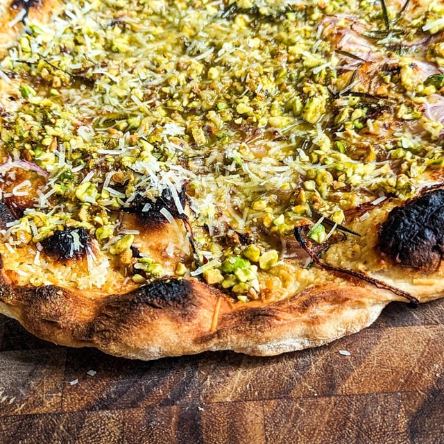Pistachio pizza.